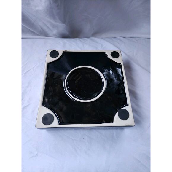 Rare Serino Royale Large Cigars Black Ceramic Ashtray, 4 Cigar Rests - Picture 2 of 2